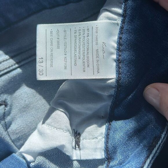 Kancan Jeans Womens Blue Denim High Rise Button Fly Cuffed Ankle - Picture 4 of 7